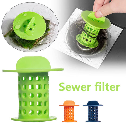 Anti-clogging plastic sink filter for kitchen and bathroom in multiple colors