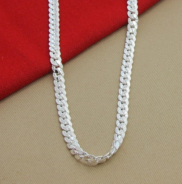 6MM Full Side Silver Plated Necklace with bold design and durable finish