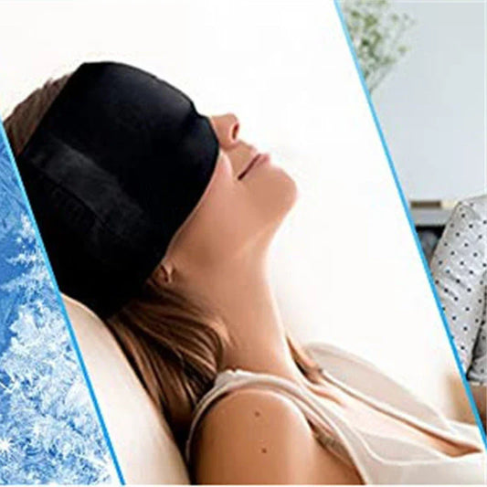 Soothing Ice Therapy Eye Mask for Headache and Migraine Relief, Flexible Gel Material, Adjustable Strap