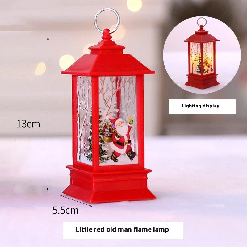 Santa Claus LED night light battery-powered hanging lantern for Christmas decoration
