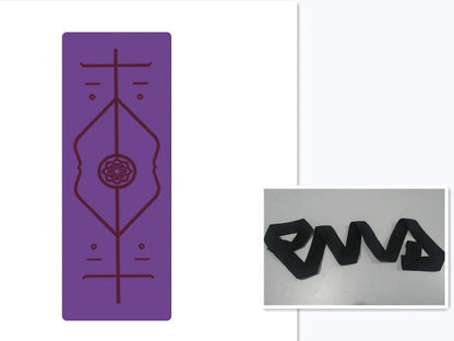 Non-slip TPE yoga mat with position lines for beginners, available in multiple colors