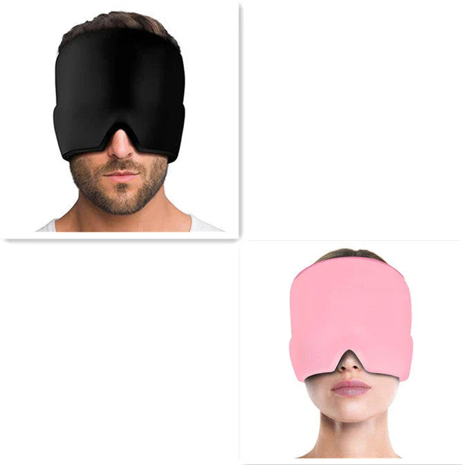 Soothing Ice Therapy Eye Mask for Headache and Migraine Relief, Flexible Gel Material, Adjustable Strap