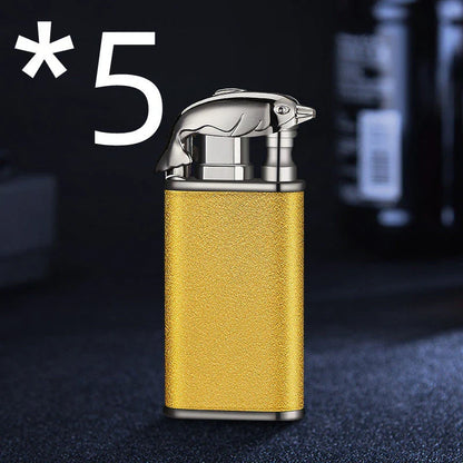 Versatile double flame lighter with a sleek and stylish design, perfect for outdoor adventures, grilling, and cigar lighting.