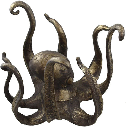 Decorative resin octopus tea cup holder with a realistic and intricate design, perfect for adding a playful touch to your home or office decor.