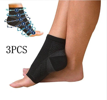 Unisex anti-fatigue compression ankle socks for sports and recovery