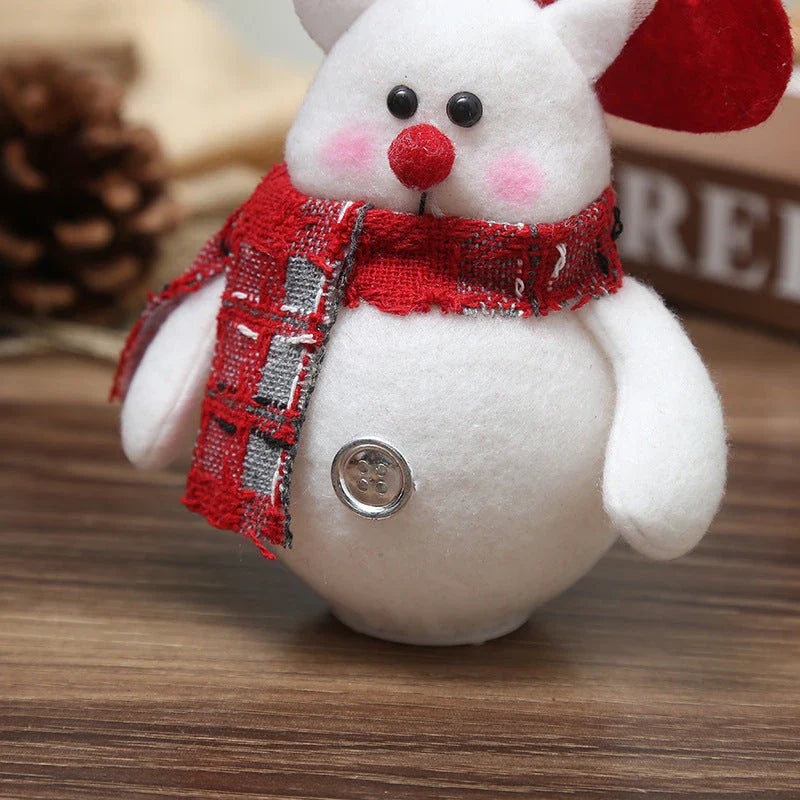 Luminous LED Christmas ornaments with Santa Claus, snowman, and reindeer designs