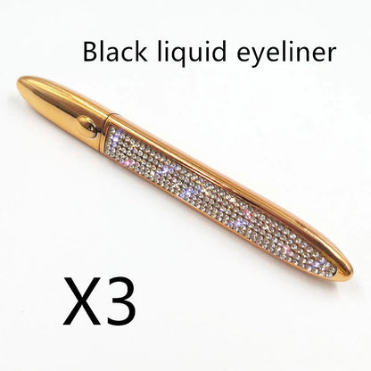 Premium self-adhesive eyeliner and false lash set in various shades