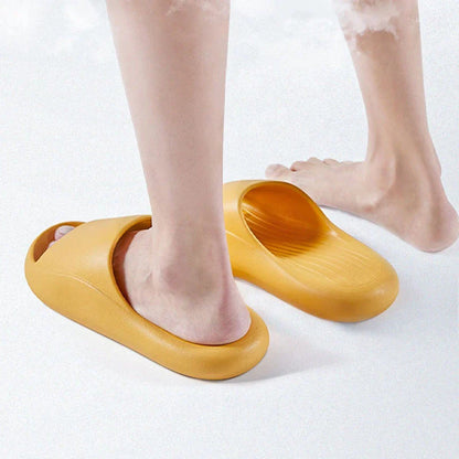 Comfortable slip-on slippers with anti-skid soles in a variety of vibrant colors