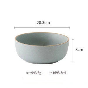 Pure Colour Matte Ceramic Plate Set with sesame point glaze in pink, grey, white, and blue