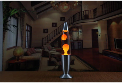 Mesmerising mood lamp with wax-filled interior, creating a captivating, soothing display of light