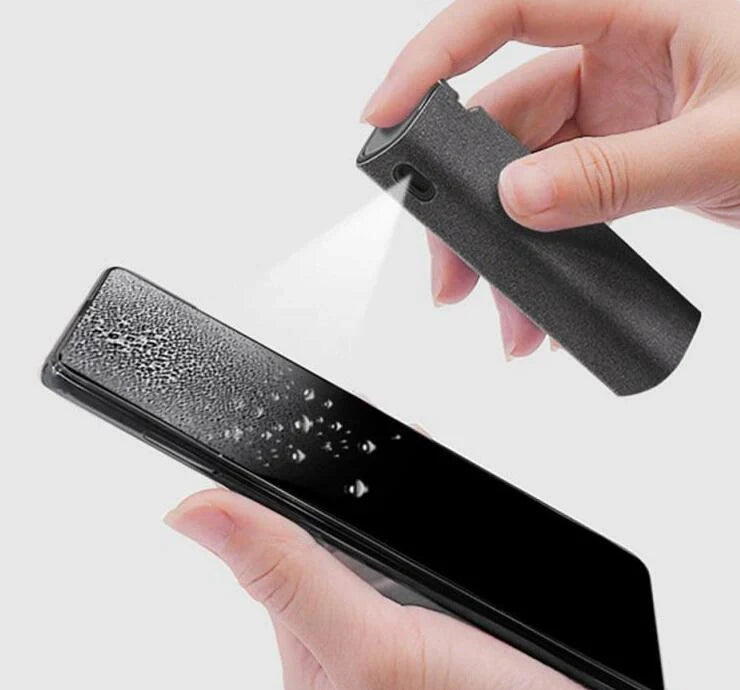 2-in-1 phone and computer screen cleaner kit with microfiber cloth for effective screen cleaning