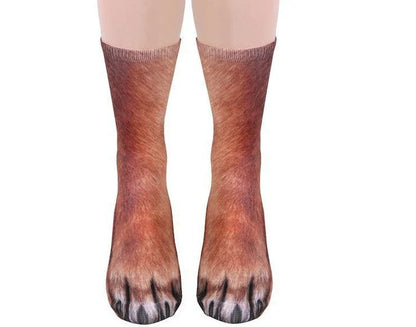 Cosy 3D animal paw socks in a variety of playful designs, including cats, dogs, elephants, tigers, and more
