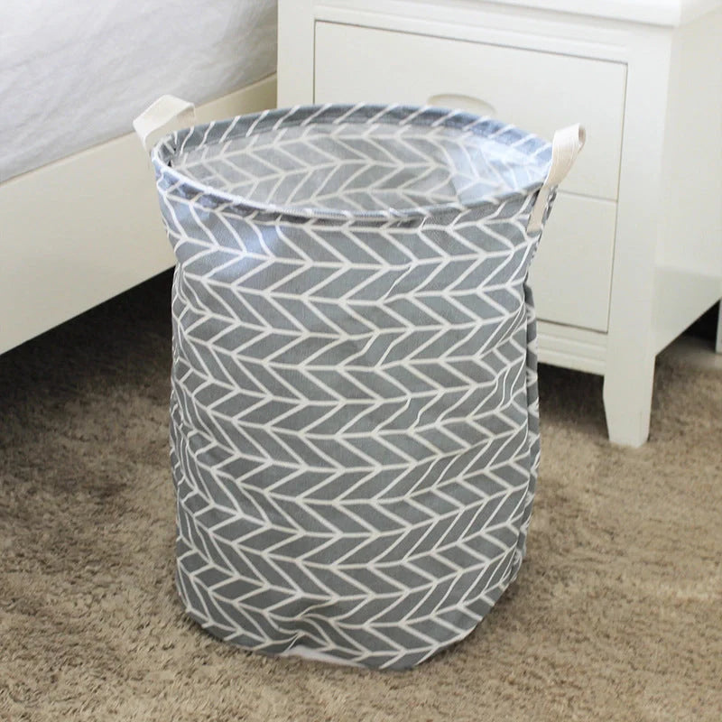 European-style cotton and linen dirty clothes basket in various designs