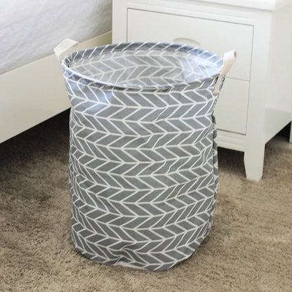 European-style cotton and linen dirty clothes basket in various designs