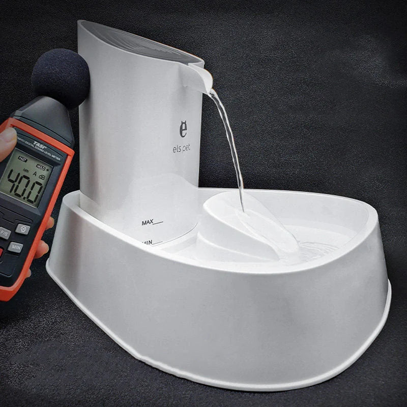 1.5L automatic pet water fountain with LED light and 4-layer filter