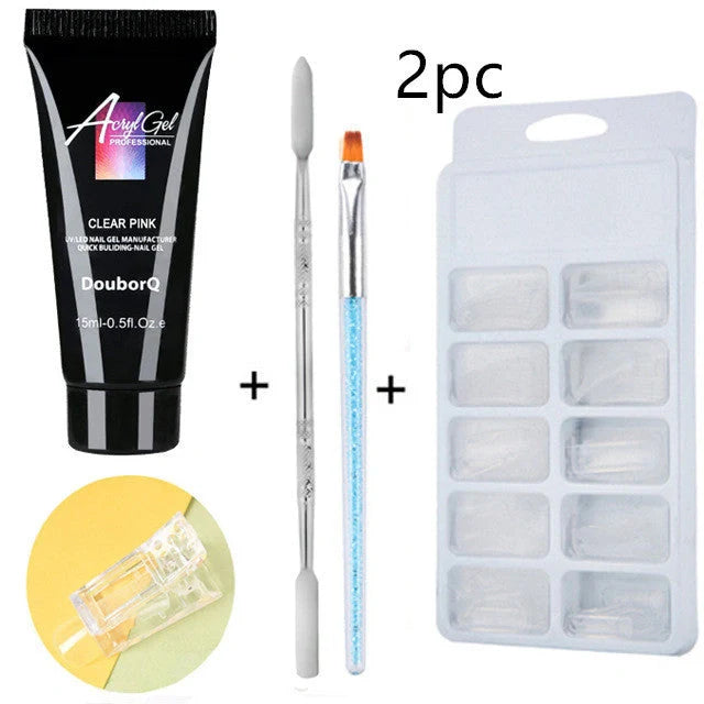 DIY Nail Art Polish Kit with various colours and tools for creative manicures at home