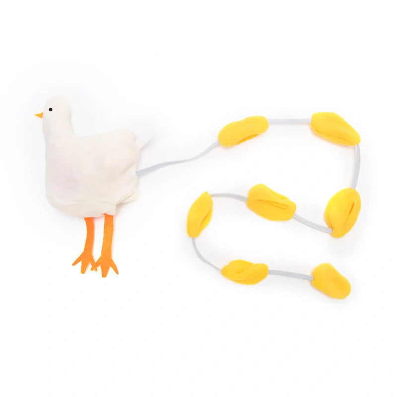 Polar fleece dog foraging toy for slow eating and mental stimulation