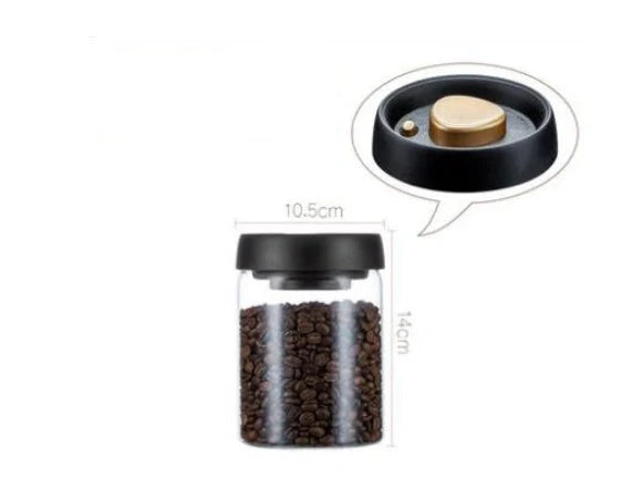 Premium glass airtight coffee canister set with vacuum seal technology for preserving freshness of coffee beans and other dry goods
