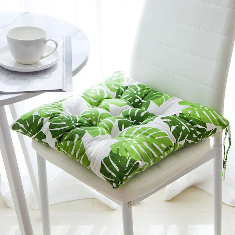 Premium linen and cotton chair cushion in various patterns and designs, offering luxurious comfort and support for your seating needs.
