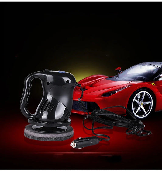 A high-quality car polishing machine with a thick power cord, ergonomic design, and sturdy ABS construction for a showroom-worthy shine.