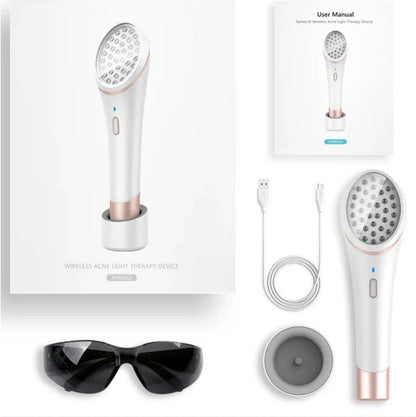Xpreen Wireless Rechargeable Acne Treatment Device with Blue and Red Light Therapy
