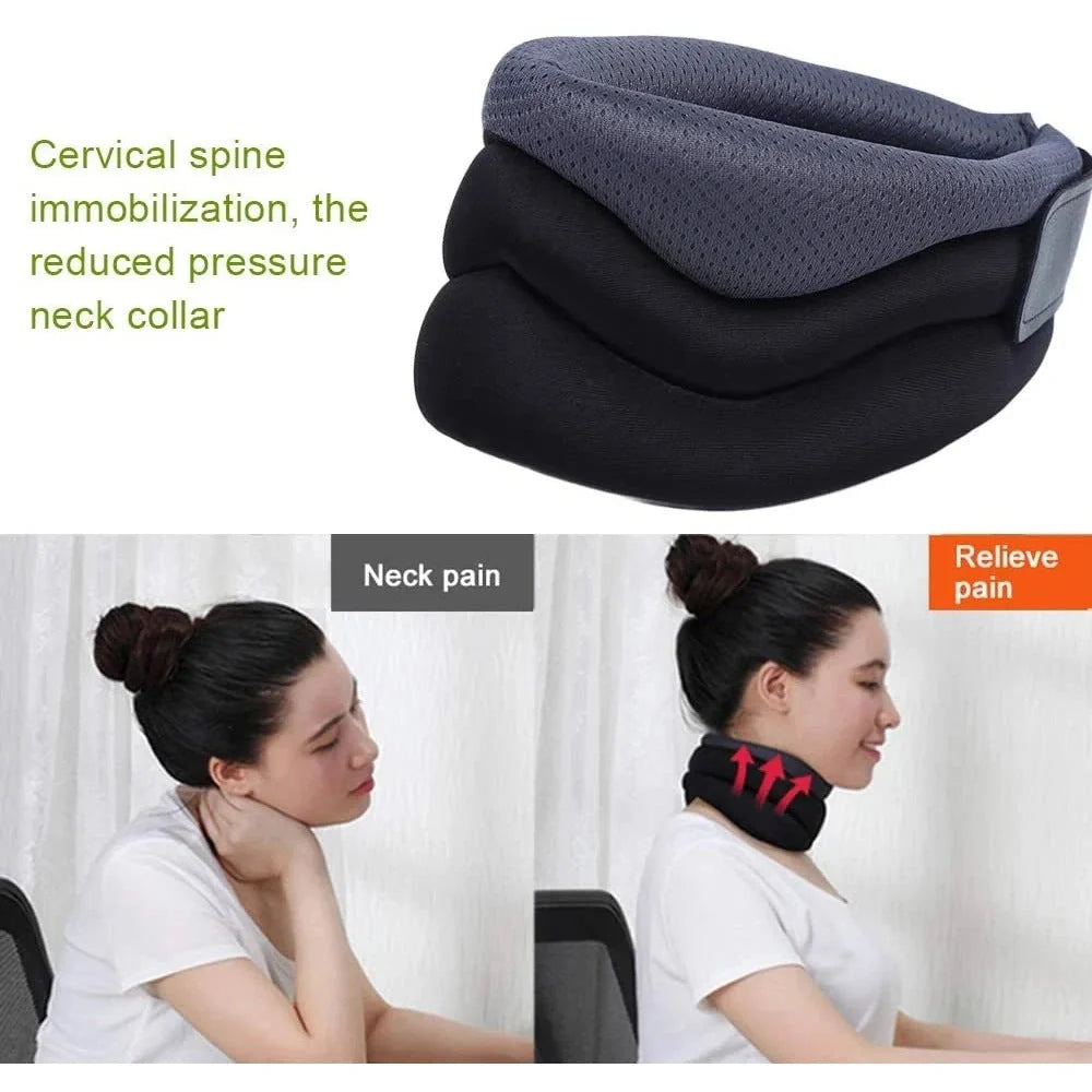Adjustable foam cervical collar for neck pain relief and spinal support