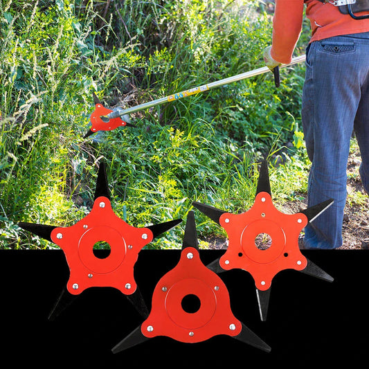 Premium manganese steel mowing blade with flexible design for consistent, high-quality lawn cutting performance