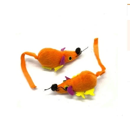 A handcrafted cat toy made from solid wood and natural materials, featuring a feather-on-a-stick design to captivate and engage your feline friend.