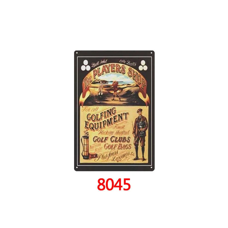 Retro American style tin painting wall decoration 30x20cm