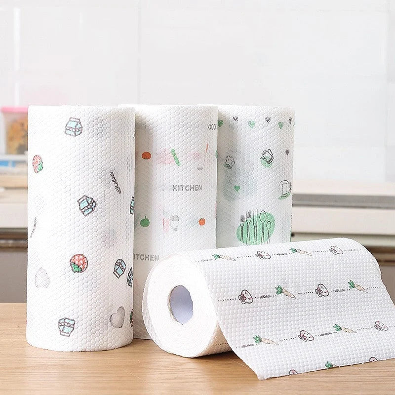 Disposable Non-Woven Rag in various colors, showing absorbency and durability