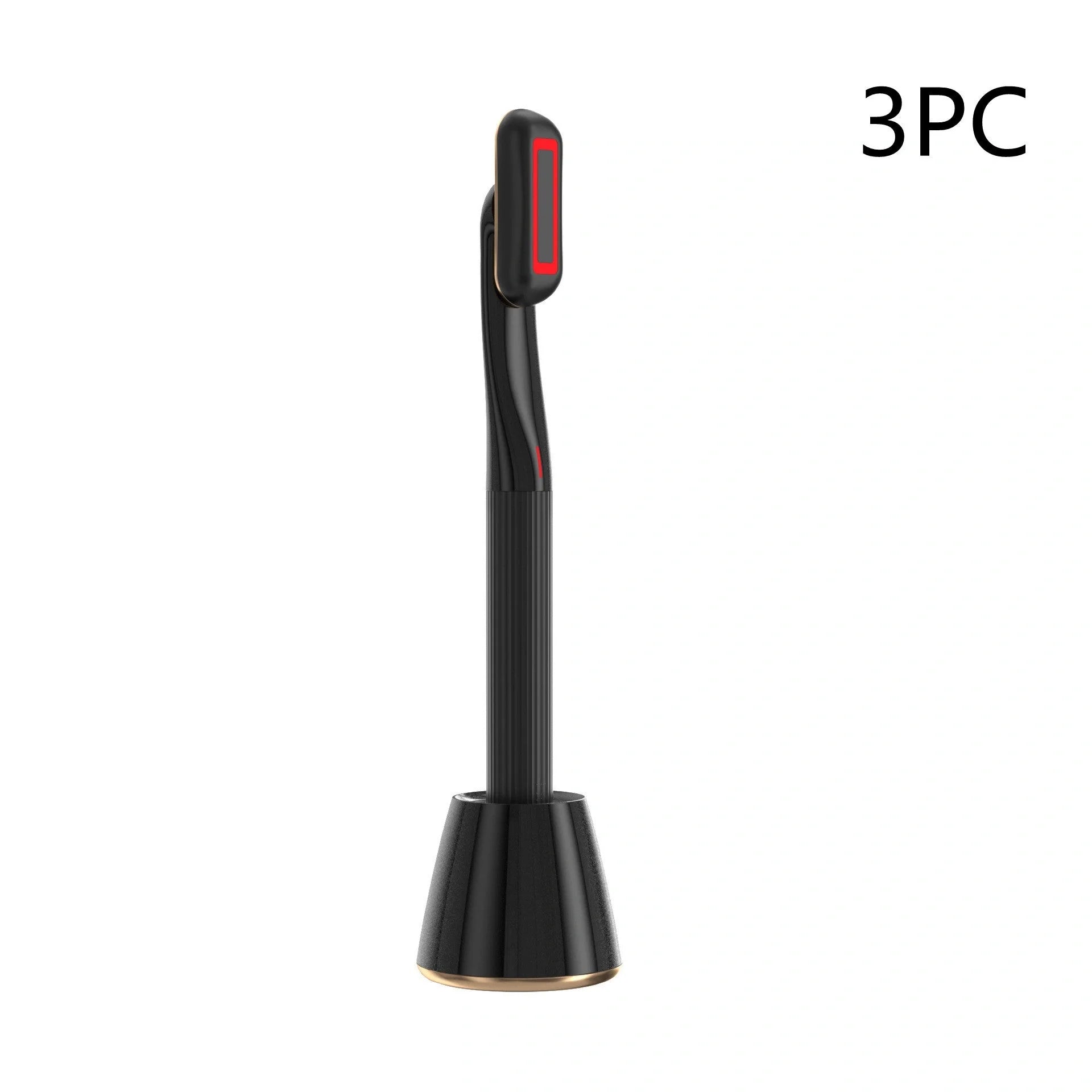 360 Degrees Rotary Eye Massage Wand with Red LED Light and Therapeutic Warmth for skincare