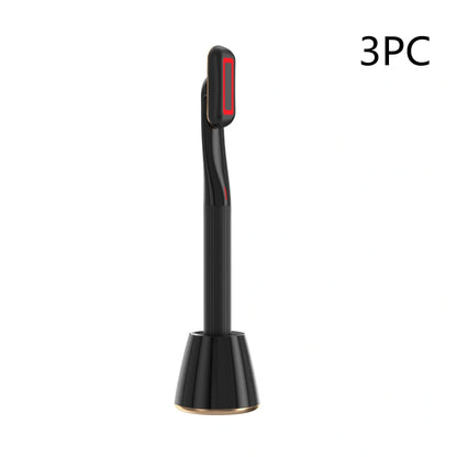 360 Degrees Rotary Eye Massage Wand with Red LED Light and Therapeutic Warmth for skincare