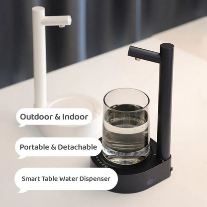 Rechargeable electric water dispenser with sleek, modern design for home, office, or on-the-go use