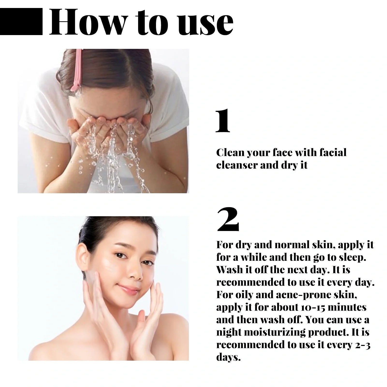 Wash-in collagen mask for skin tightening and fine line softening