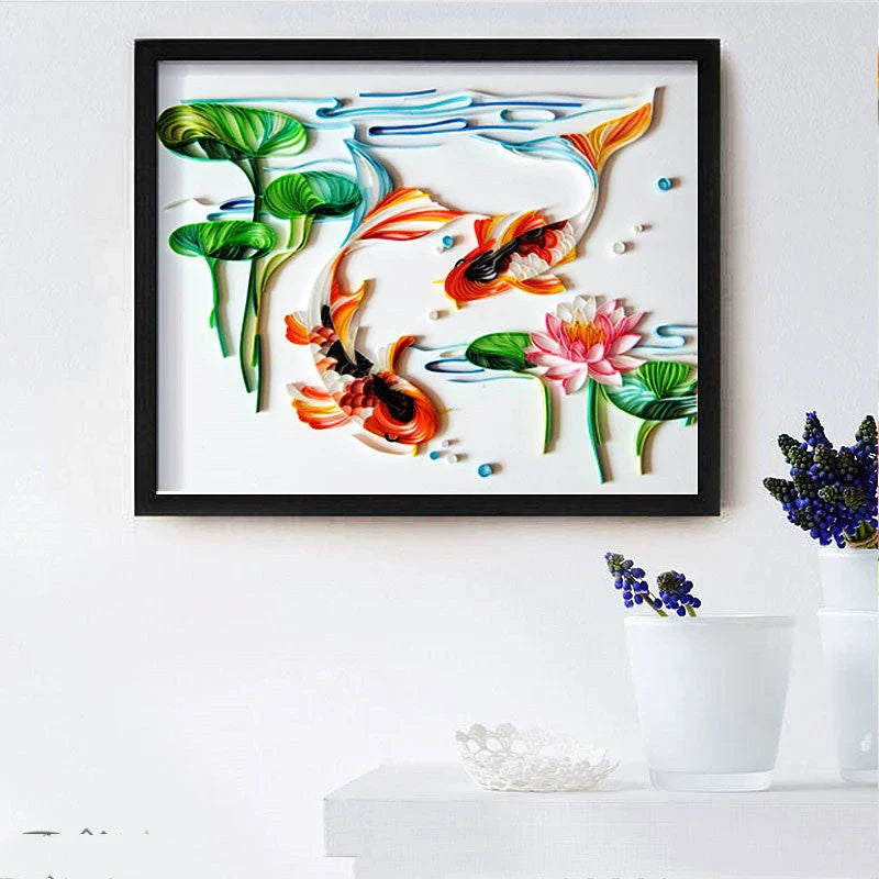 Elegant paper craft kits featuring a variety of designs like deer, tiger, wolf, fish, and more for home decor and gift-giving