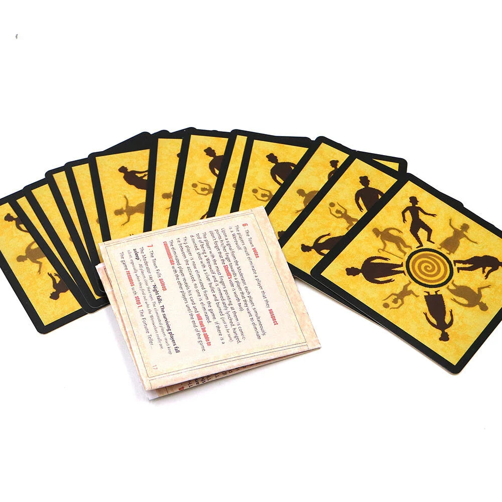 Vibrant Werewolf party board game with English rules for 8-18 players, ages 10 and up