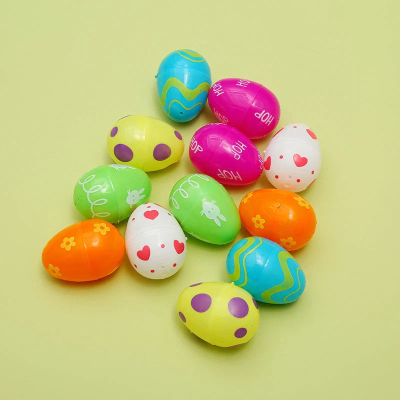 Colorful DIY Easter egg hanging decorations in various sizes and styles, perfect for springtime displays and celebrations.