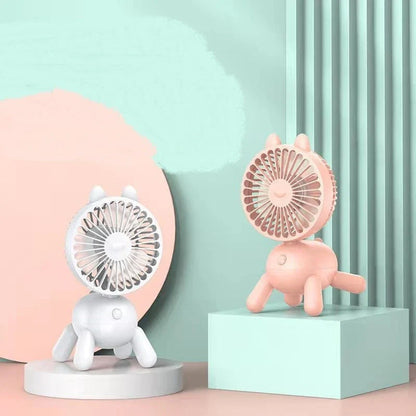 Compact USB-powered desk fan with automatic shaking head and adjustable wind speeds for customized cooling in any office or home setting