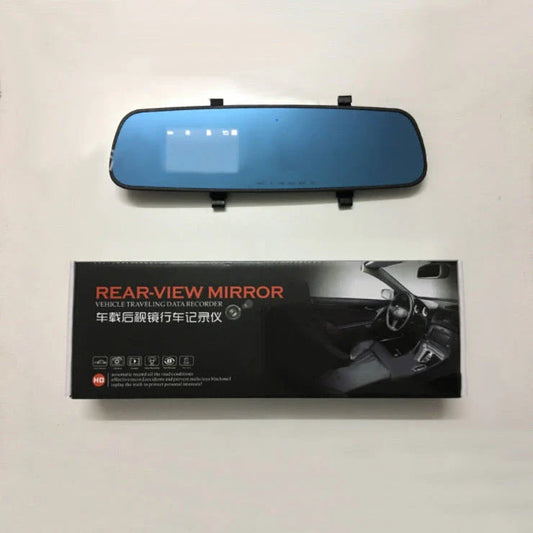 High-Definition Rearview Mirror Driving Recorder with 1080P video, motion detection, and collision sensor for enhanced road safety