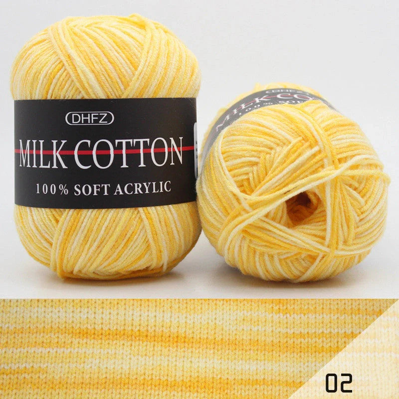 Vibrant multi-colour jacquard knitting yarn for creative projects