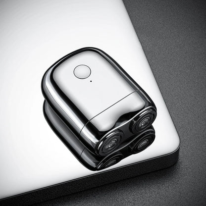 Premium cordless electric shaver for men with stainless steel blades, USB charging, and a sleek gift box design