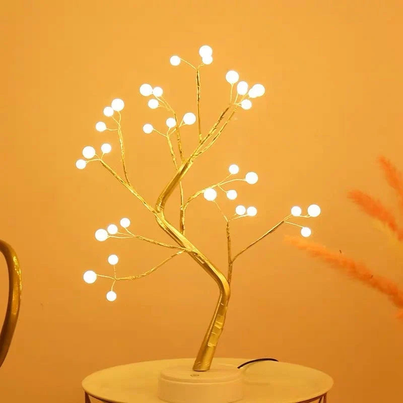Nordic style LED copper wire bedroom light with warm colours