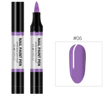 24 colour nail polish painting pen set for 3D nail art designs