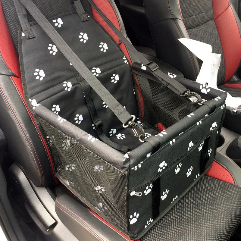 Robust pet car seat cover with double-layer protection, made of high-quality polyester and Oxford cloth for durability and comfort