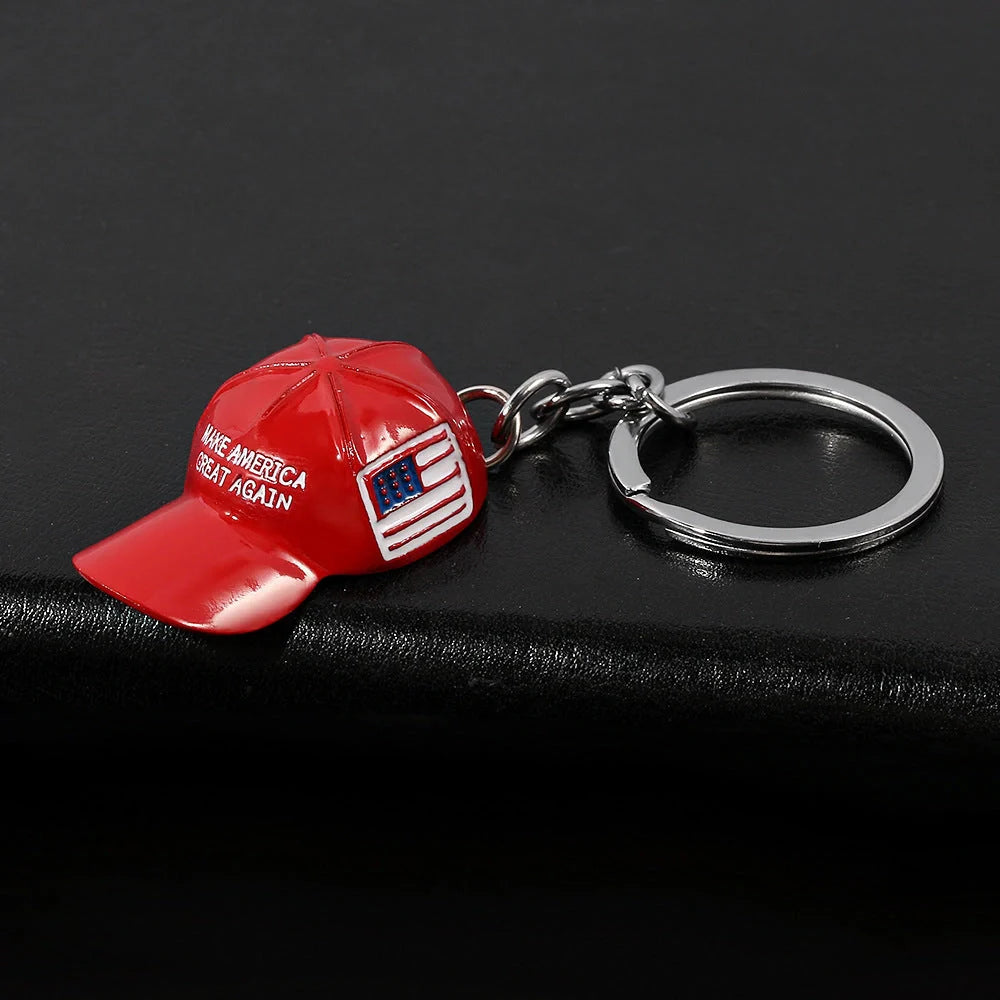 A vibrant red keychain with a minimalist hip-hop inspired design, crafted from premium zinc alloy for the discerning British gentleman.