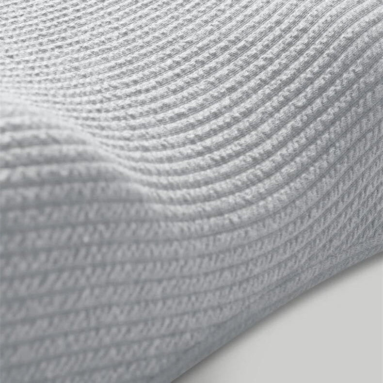 Customizable memory foam pillow with adjustable loft and knitted cotton cover for neck pain relief and better sleep