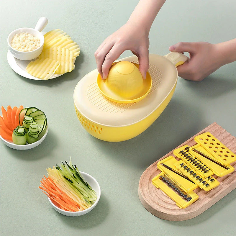 Stainless steel and PP vegetable grater with storage box for efficient slicing