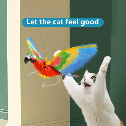 Interactive hanging eagle cat toy for dynamic play