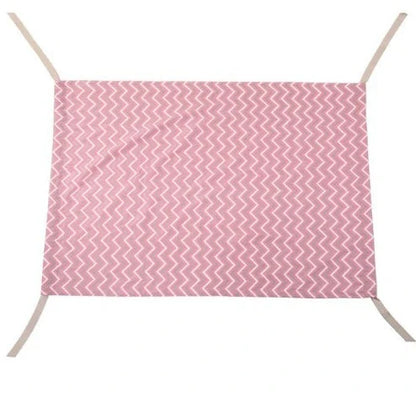 Portable baby crib hammock made of soft crushed velour in various colors to help reduce SIDS and flat head syndrome