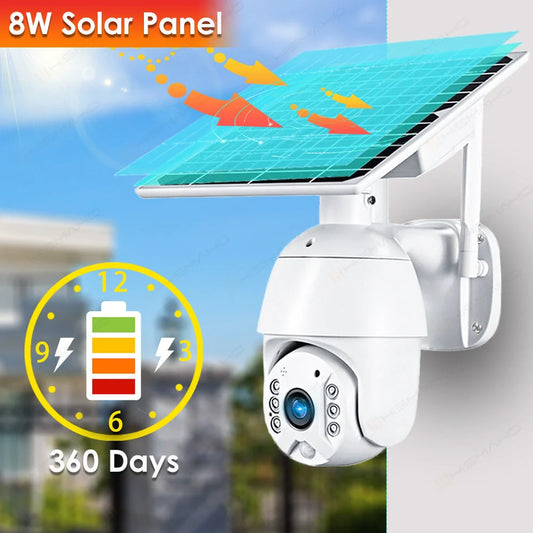 Solar-powered 4G security camera with 1080P resolution and night vision